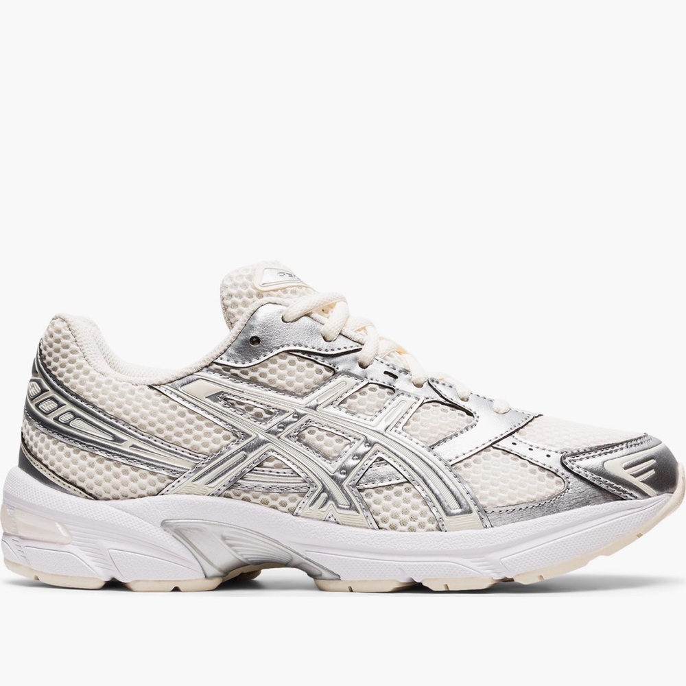 ASICS Women's Cream and Silver Sneakers